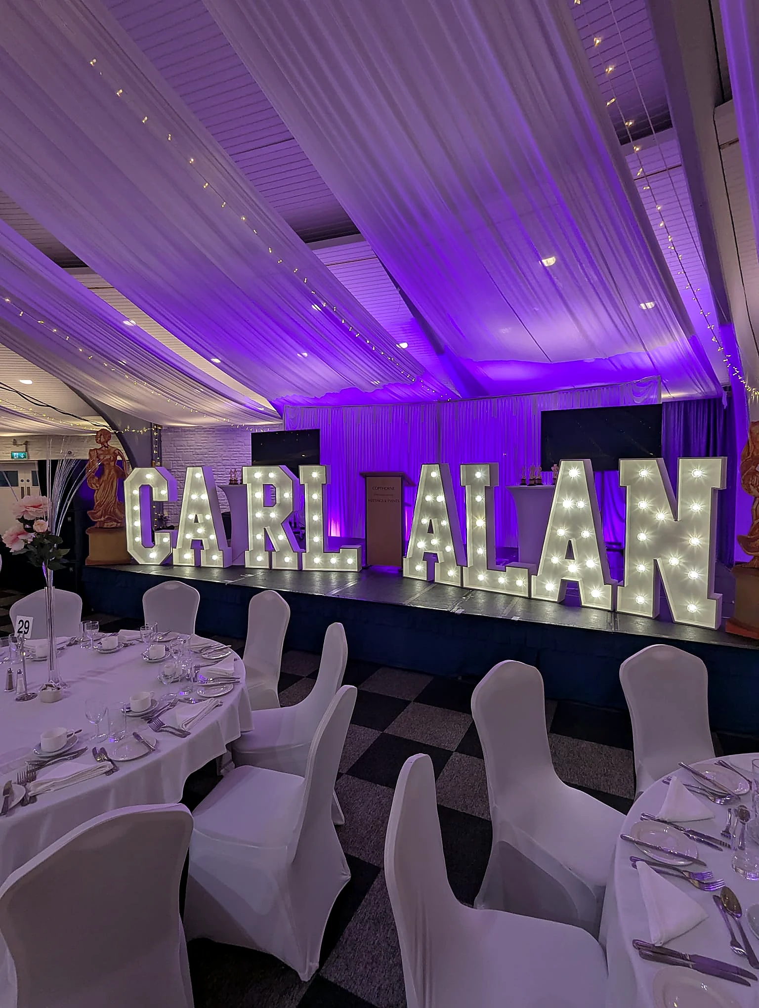 CARL ALAN illuminated event letters